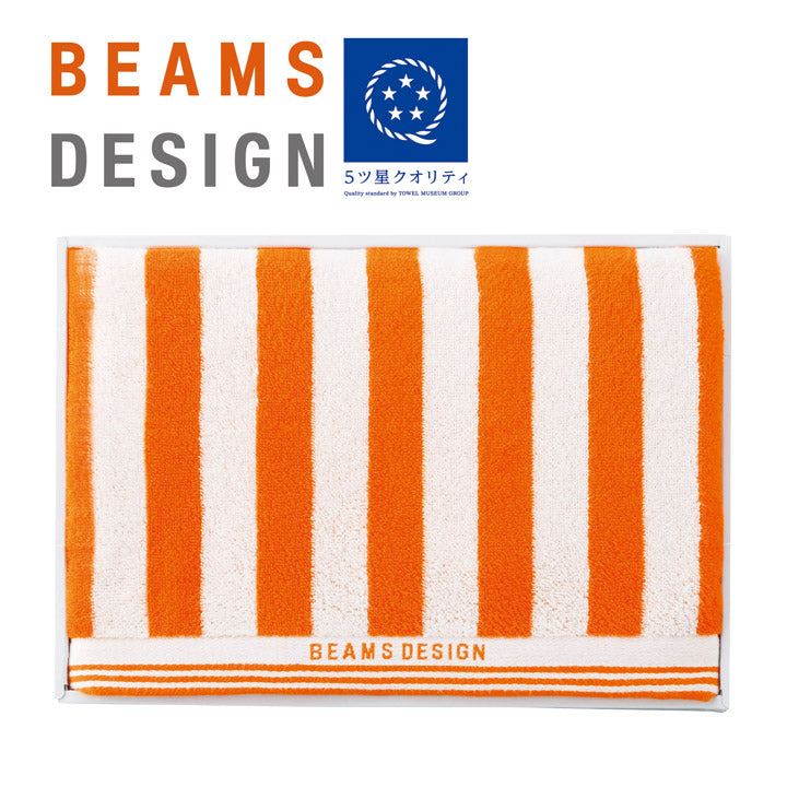 BEAMS DESIGN ストライプバスタオル